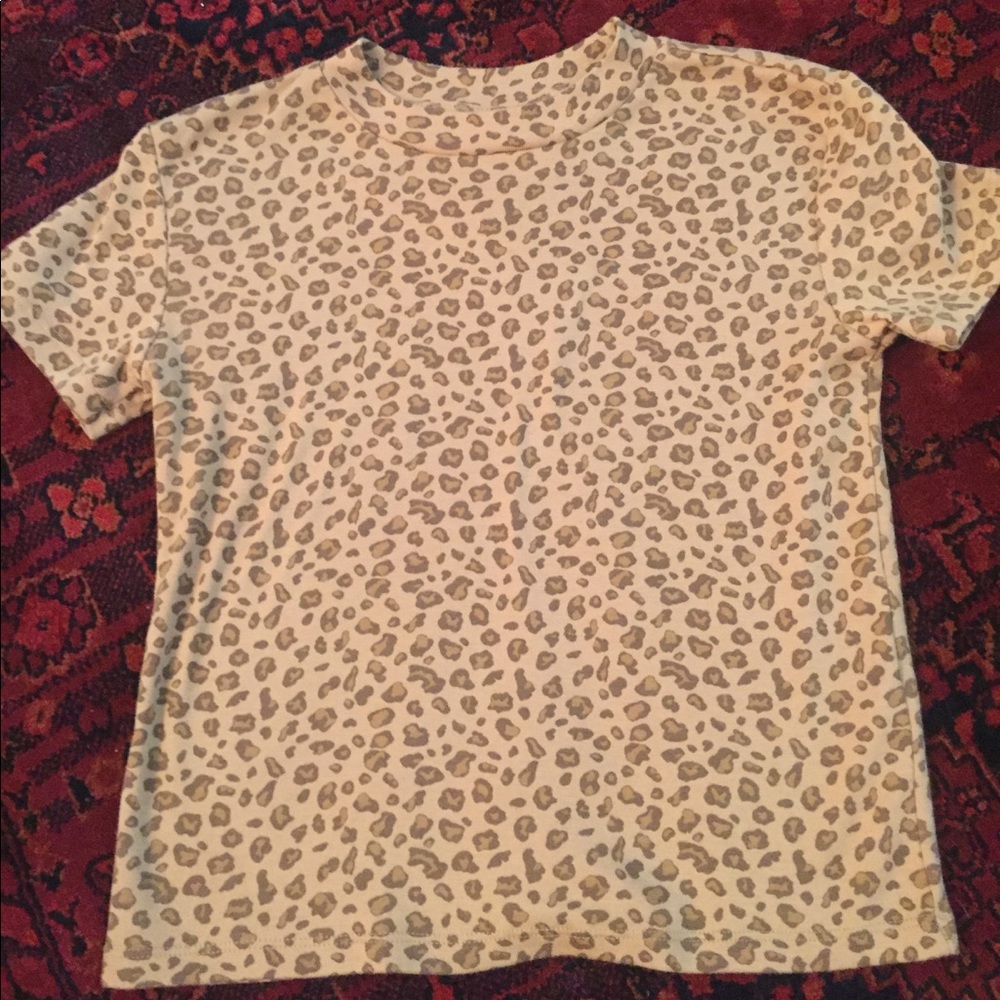 Topshop leopard print tee